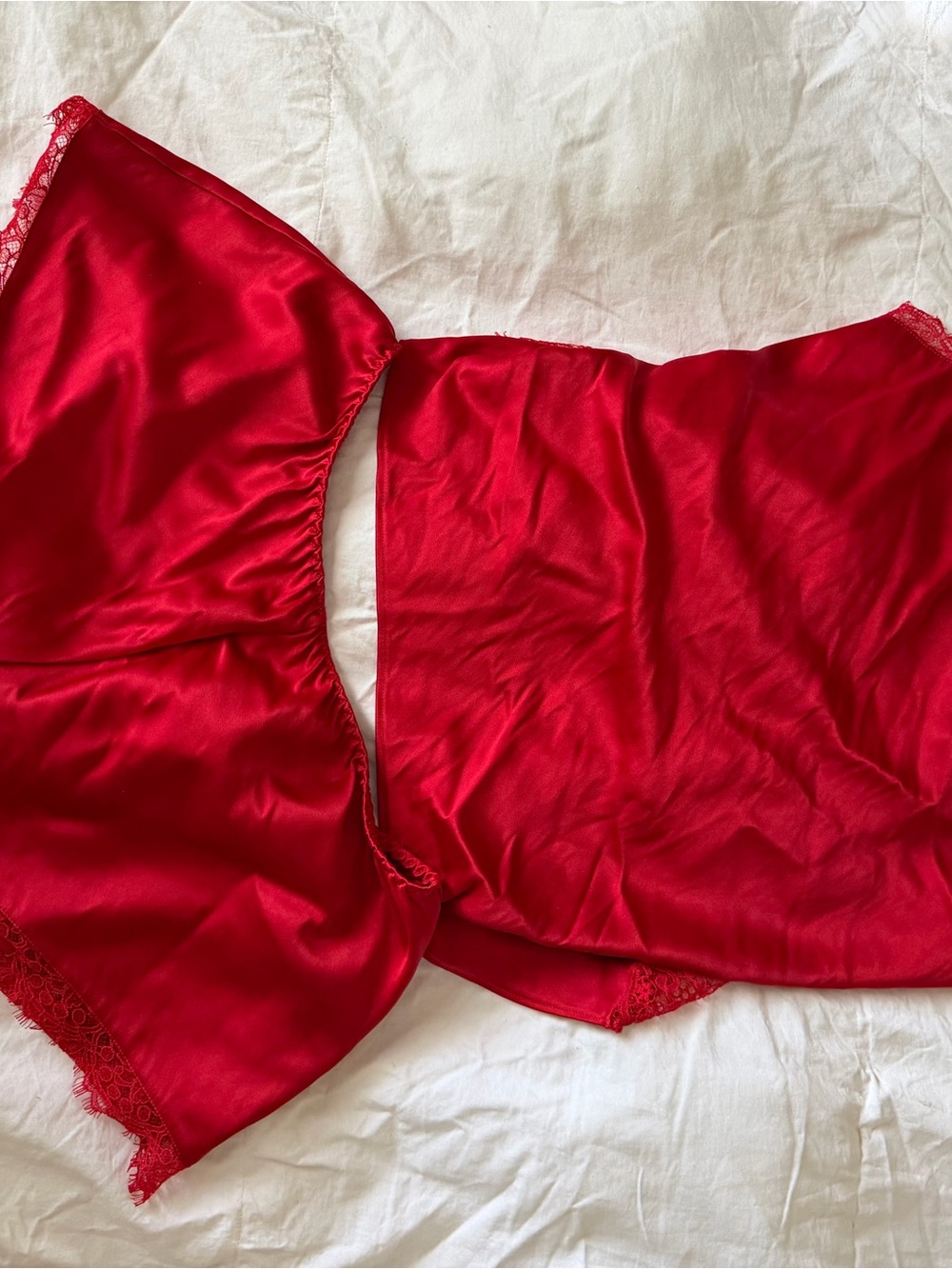Victoria's Secret Red Lace & Satin Chemise